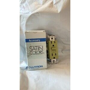 Lutron SCR-15-GFCI-KW Satin Colors Kiwi GFCI Receptacle 15A 125V